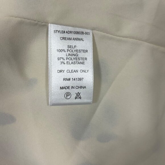 Astr The Label XL Cream Animal Print Satin Slip Dress With Adjustable Straps - Picture 6 of 6